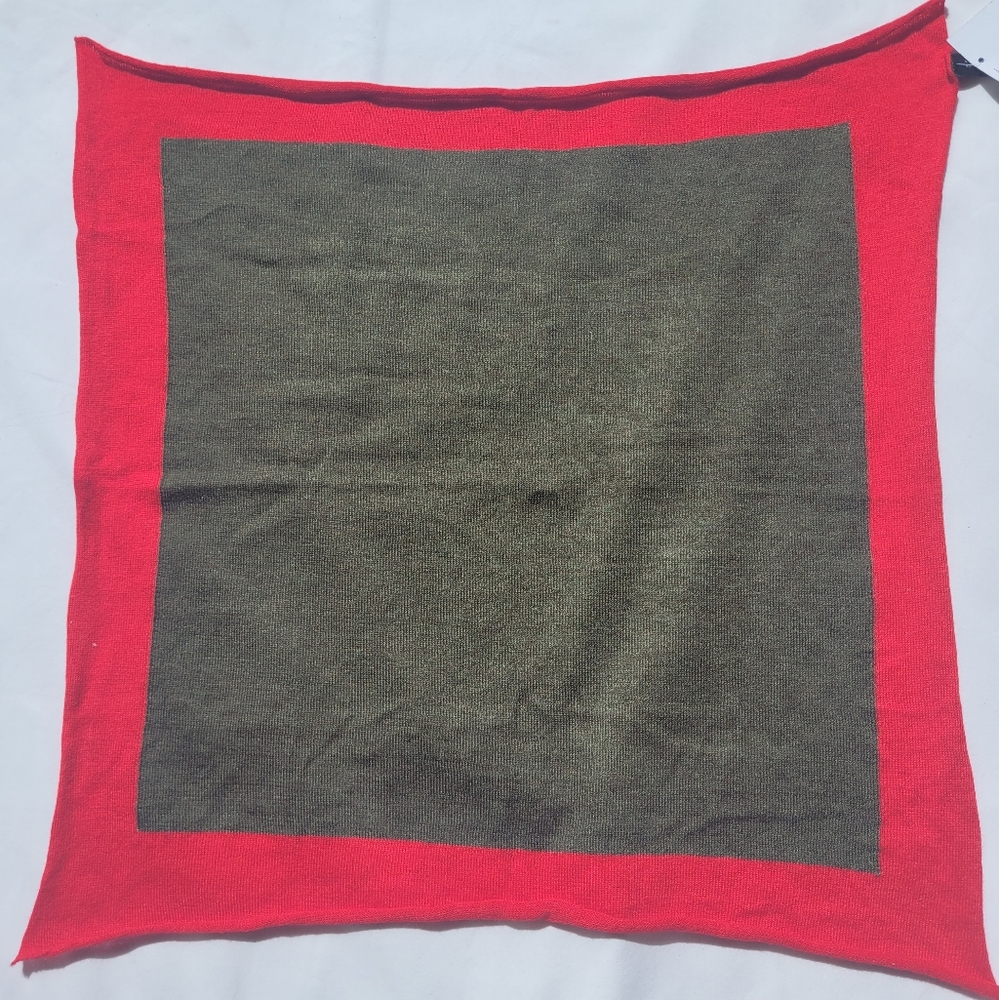 Urban Outfitters Red and Green Square Scarf